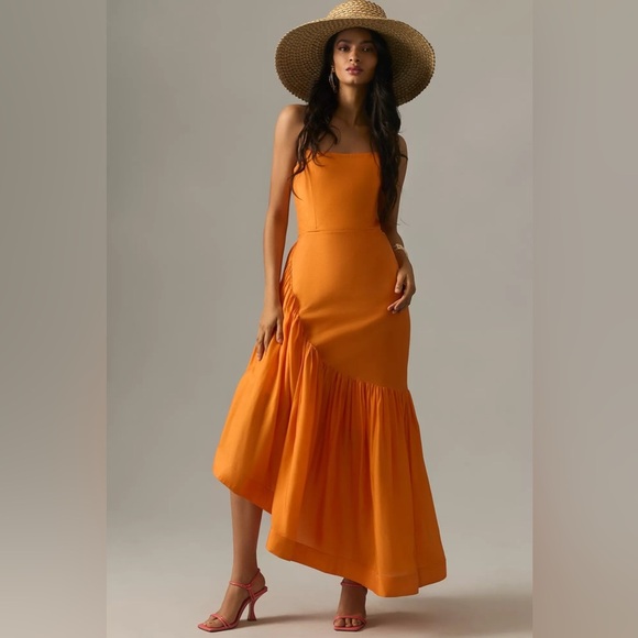 Anthropology Let Me Be Strapless Asymmetrical Dress Size - Picture 1 of 11